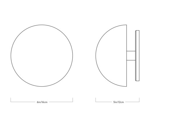 Eclipse Fixed Sconce Black by Philippe Malouin