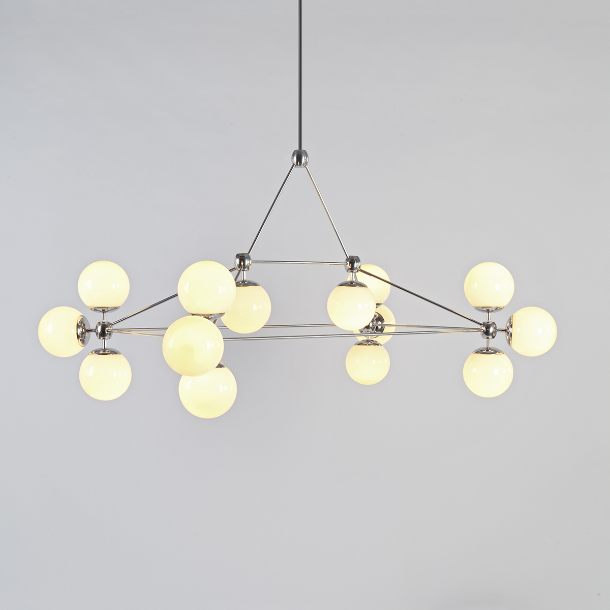 Rectangle Modo Chandelier 14 Globes