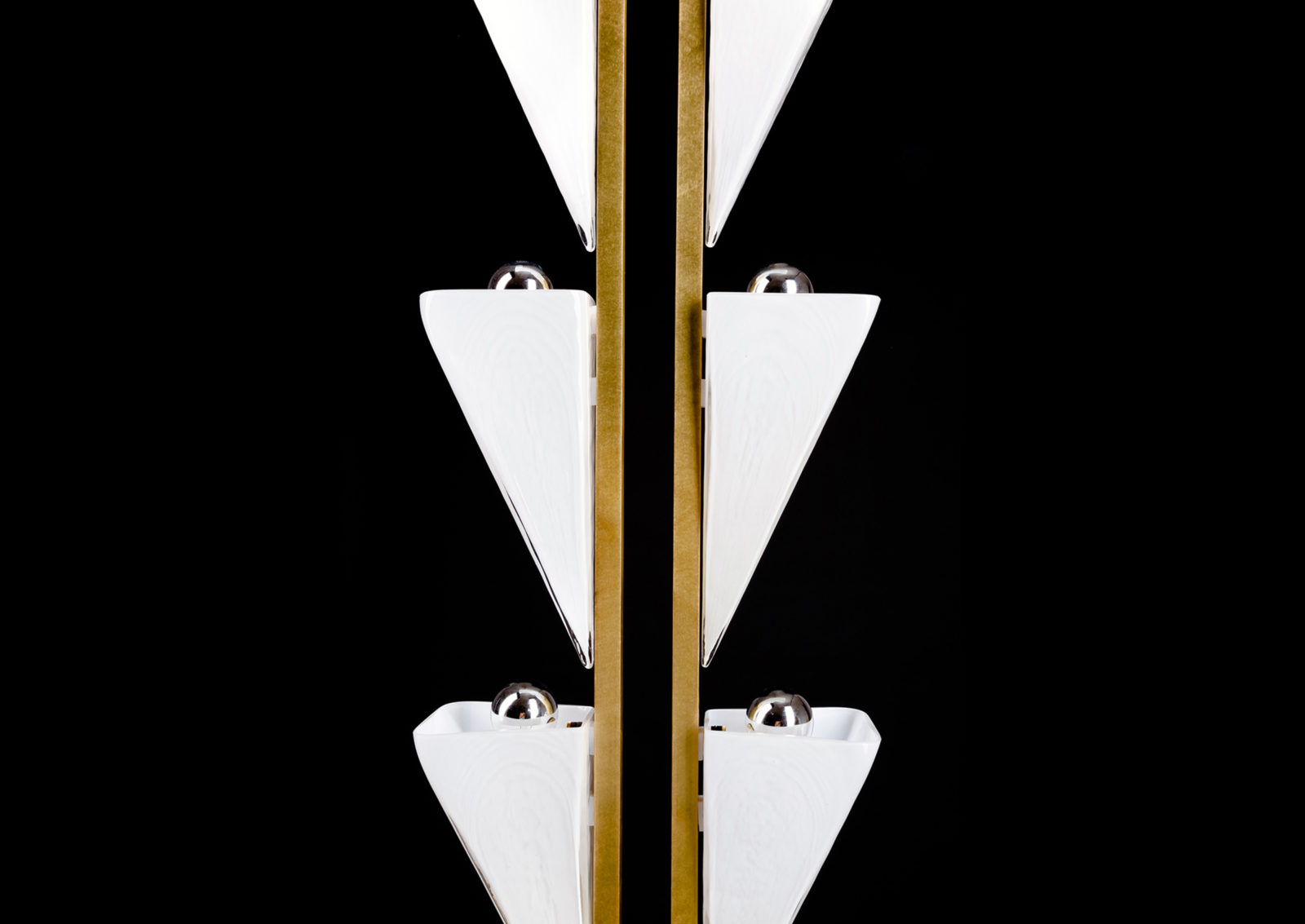 Cyrus Floor Lamp | Lamps by Bianco Light + Space | The Future Perfect in New York. Item composed of brass and glass in art deco or modern style