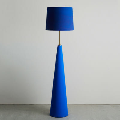 True Blue Triangle Floor Lamp, Blue Max Floor Lamps