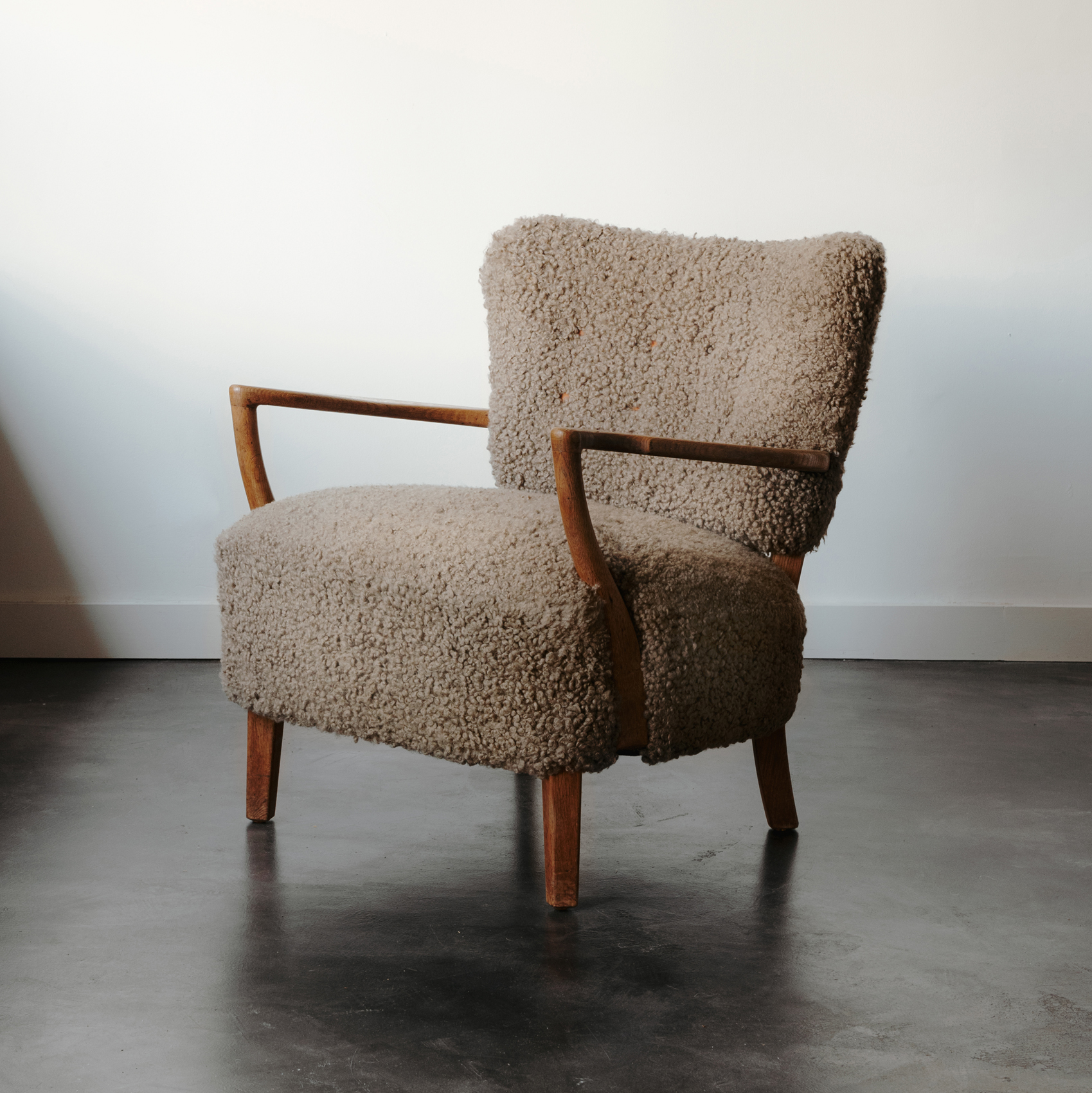 Vintage Sheepskin Teddy Chair Low Back The Future Perfect The Future Perfect