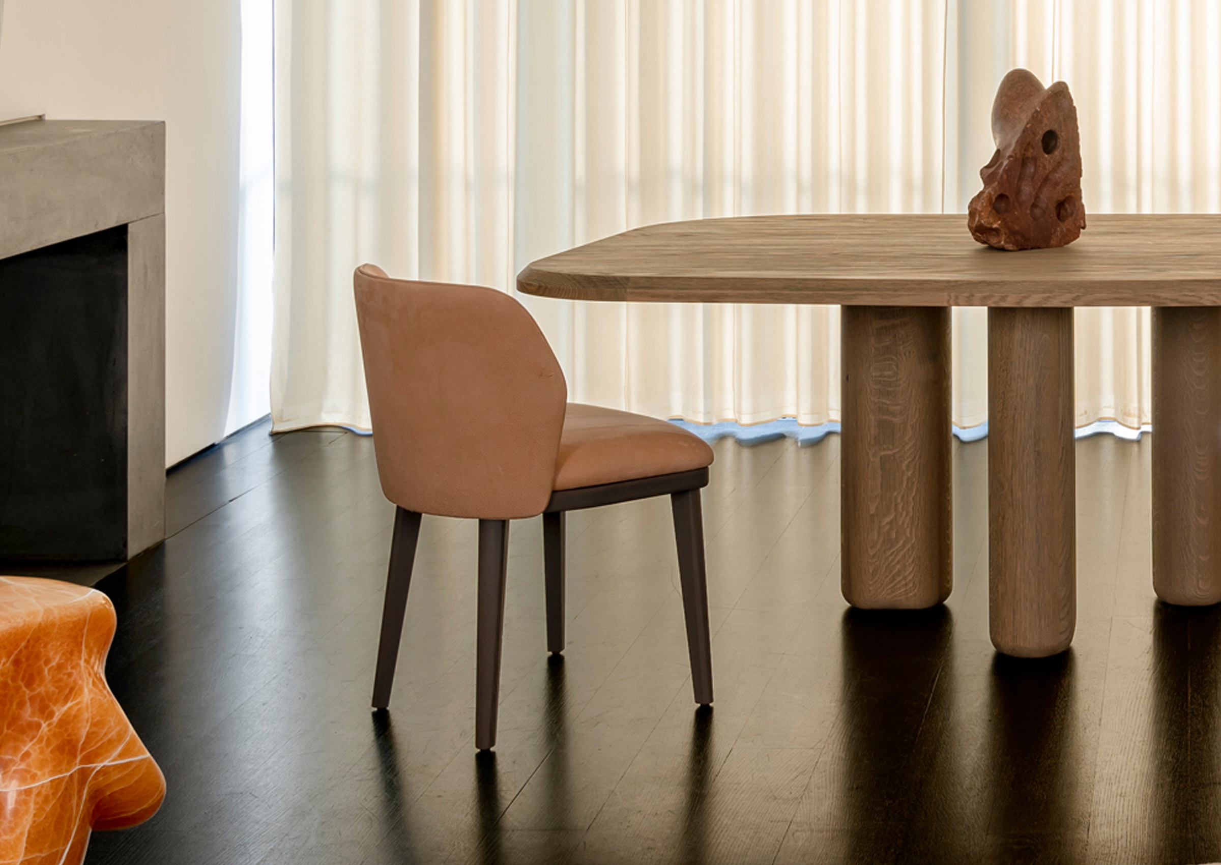 Lum Chair – Stained Oak + Tundra 601 Leather | Christophe Delcourt